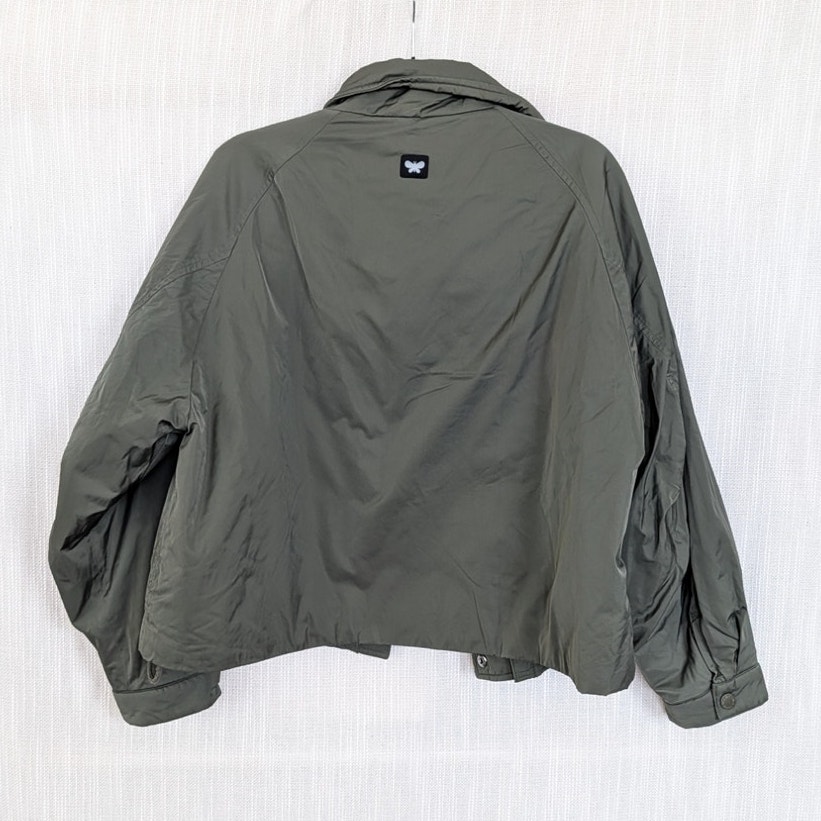 Weekend Max Mara Fiorito Jacket Womens 4 Green Lightweight Full Zip Pockets — image 3 of 8